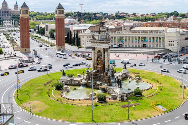 Uitzicht op Placa d'Espanya. — Stockfoto