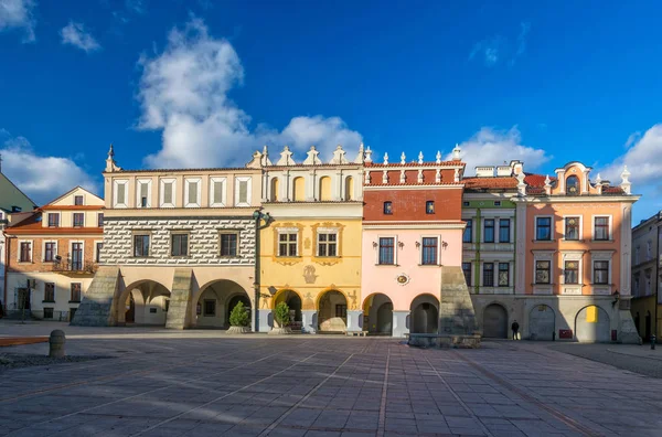 Scenic View Renaissance Tenement Houses Market Square Old Town Tarnow — Stock Photo, Image