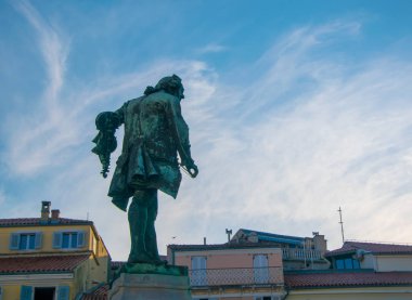 Giuseppe Tartini heykel meydanında Tartini, Piran, Slovenya. Sanatsal nesne