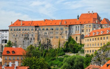 Kale Cesky Krumlov, Çek Cumhuriyeti için doğal görünümünü. UNESCO Dünya Miras Listesi