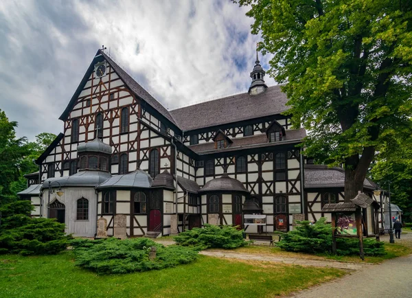 Slavný Kostel Míru Swidnica Dolnoslezské Vojvodství Polsko Jeden Největších Hrázděné — Stock fotografie