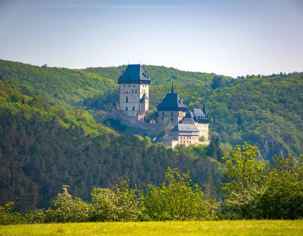 Medieval gothic royal castle Karlstejn near Prague, Czech Republic — Stock Photo, Image