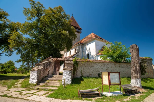 Chirpar, Sibiu County, Romanya'da Lutheran müstahkem kilisenin manzara görünümü