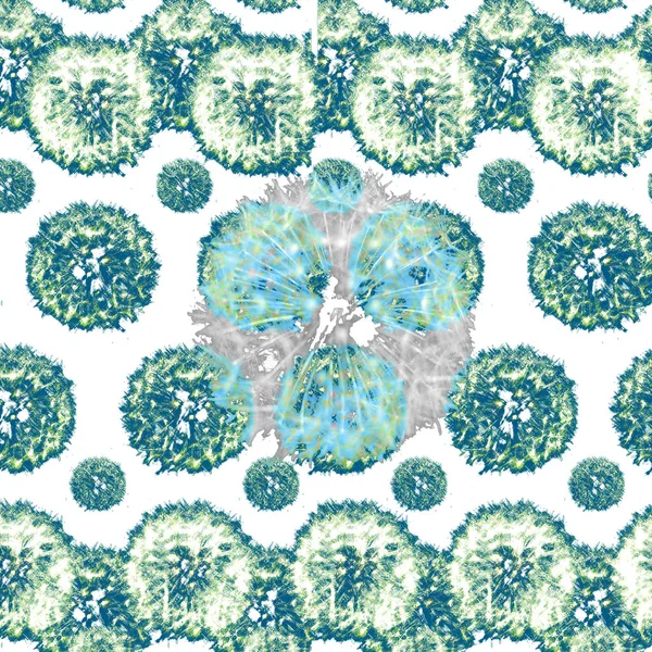 Seamless dandelions pattern illustration
