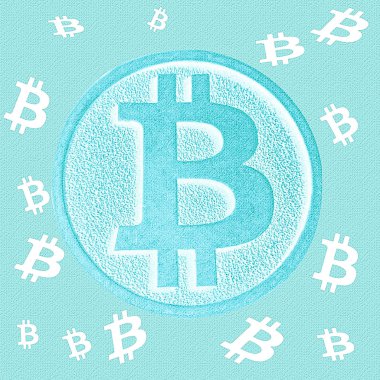 Bitcoin Cryptocurrency. Sikke Bitcoin. Tekstil için şablon. Ambalaj için tasarım. Bitcoin paralar. Logosunu görmeniz gerekir. Örnek. Sanat. M-cüzdan tasarımı.