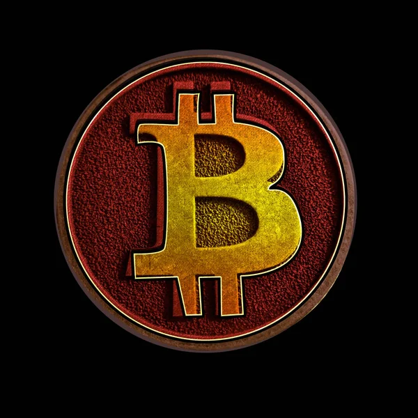 Bitcoin seamless pattern. Cryptocurrency background. — Stock Photo, Image