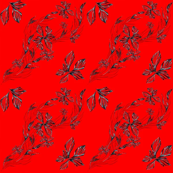 Modne kolorowe tropikalne i palmowe liście z motyli latające bezszwowe wzorce projektowe dla mody, tkanin i wszystkich wydruków na jasnym białym tle na kolorowym tle. — Zdjęcie stockowe