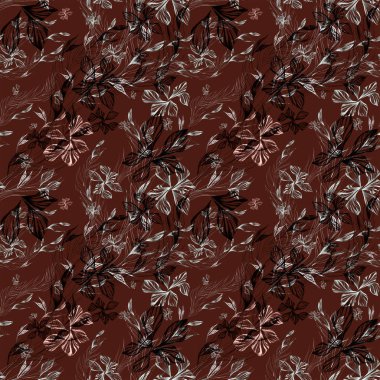 Moda için dikişsiz tasarım desenleri uçan kelebekler ile Trendy renkli tropikal ve palmiye yaprakları, kumaşlar ve renkli bir arka plan üzerinde açık beyaz bir arka plan üzerinde tüm baskılar.