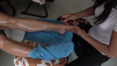Tik kullanarak ayak masaj ayak refleksoloji için sopa