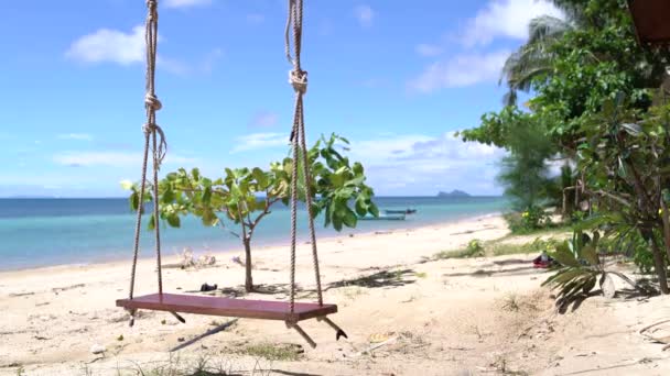 Balançar na praia — Vídeo de Stock