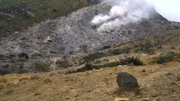 高温の火山ガスの選択。噴気孔 — ストック動画