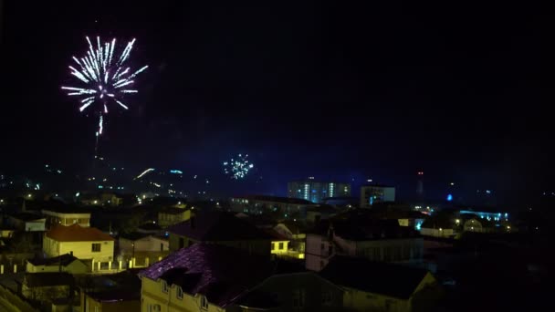 Farbe und helles Feuerwerk — Stockvideo