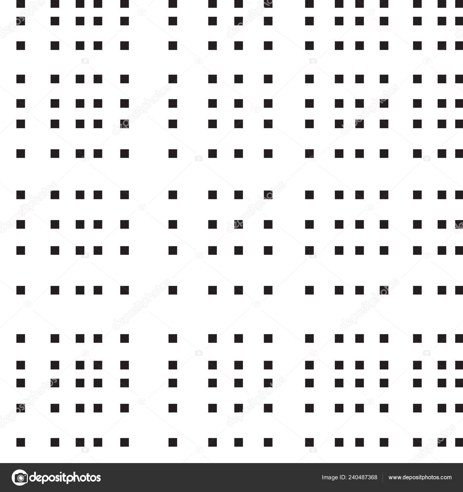 Abstract Geometric Seamless Pattern Squares Simple Black White