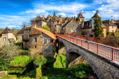 Medieval Old Town of Carennac, Lot department, is one of the most beautiful villages of France (les plus beaux villages de France) clipart