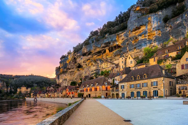 Roque Gageac Uno Los Pueblos Más Bellos Francia Les Beaux — Foto de Stock