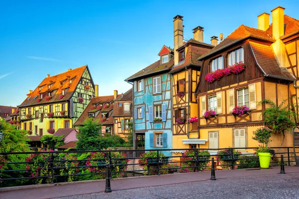 Traditional Colorful Timber Houses Colmar Old Town Popular Tourist Destination — Stock Photo, Image