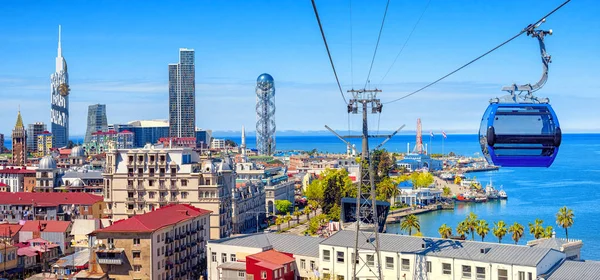 Batumi cidade, Geórgia, vista panorâmica do horizonte e do porto — Fotografia de Stock