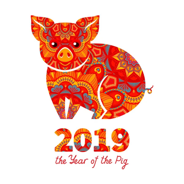 2019 год свиньи — стоковый вектор