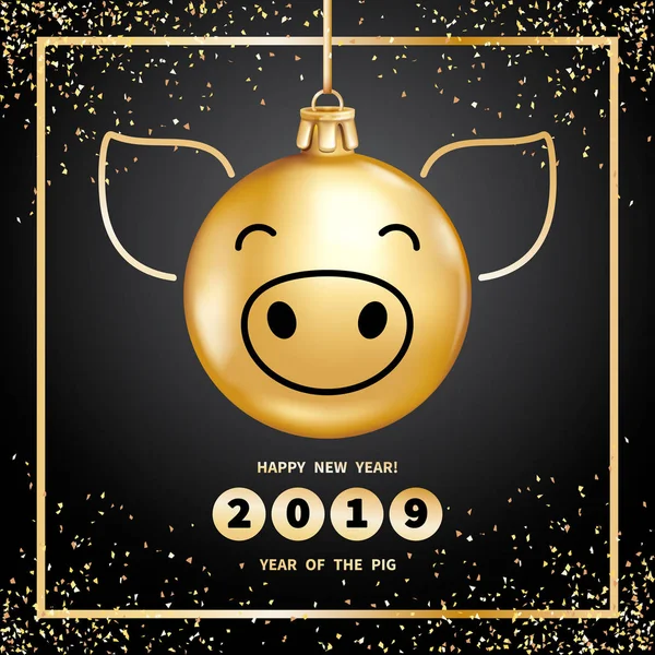 2019 year of the Pig — Stockvector