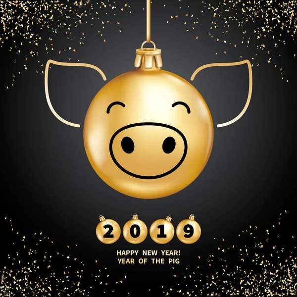 2019 year of the Pig — Stockvector