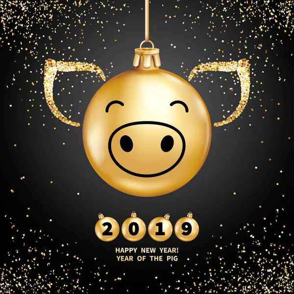 2019 Ano do porco —  Vetores de Stock