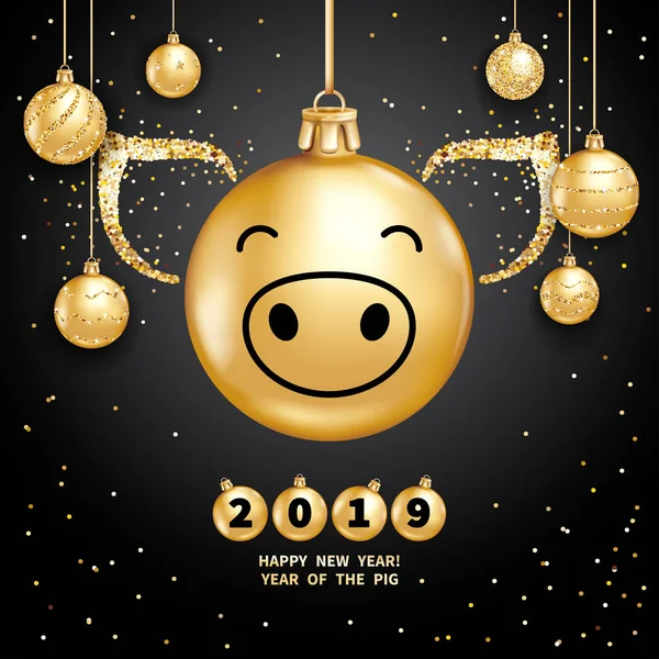 2019 year of the Pig — Stockvector