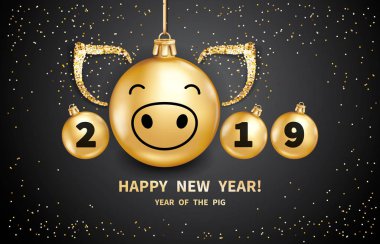 2019 Year of the PIG clipart