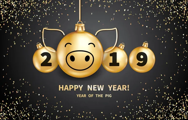 2019 year of the Pig — Stockvector