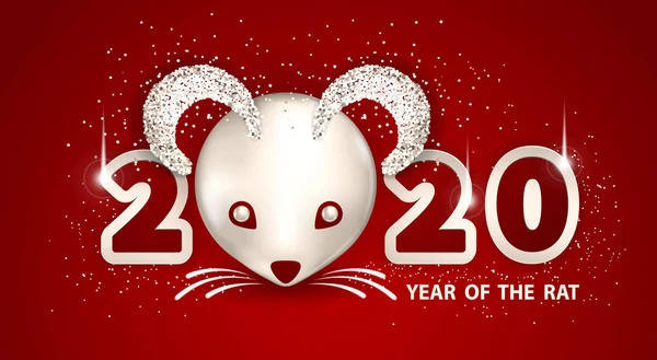 2020 चूहे का वर्ष — स्टॉक वेक्टर