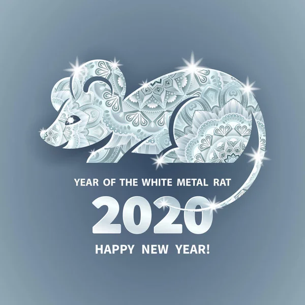 2020 Year of the RAT — Stock Vector