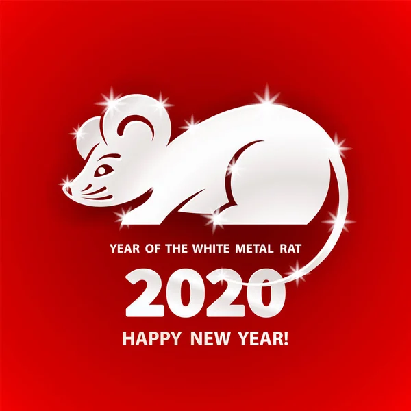 2020 a Patkány éve — Stock Vector