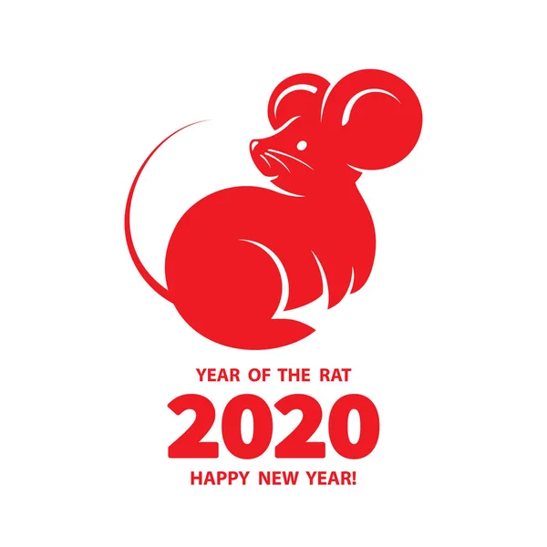 Tahun 2020 tikus. - Stok Vektor