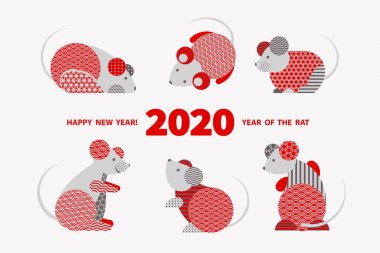 2020 Year of the RAT clipart
