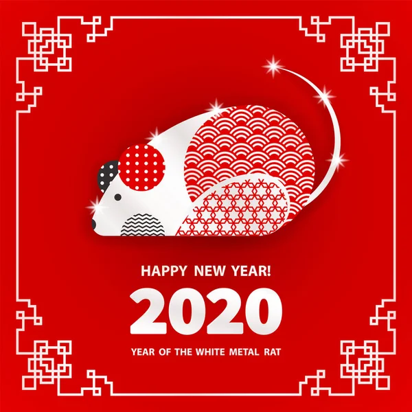 2020 rok szczura — Wektor stockowy