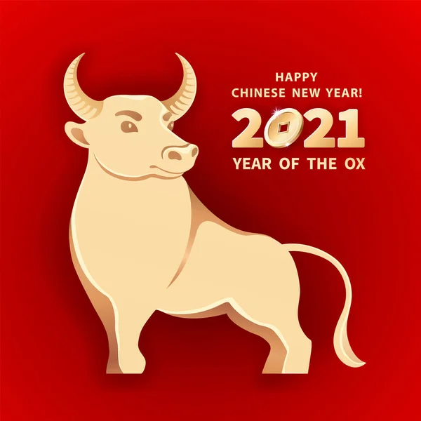 2021 Oxens år — Stock vektor
