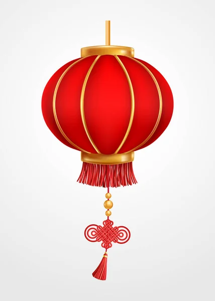 Lanterne chinoise réaliste — Image vectorielle