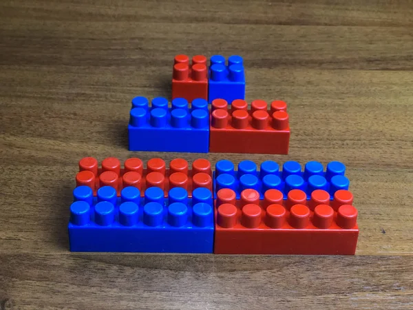 Conjunto Lego Das Crianças Cores Diferentes Jogo Crianças — Fotografia de Stock