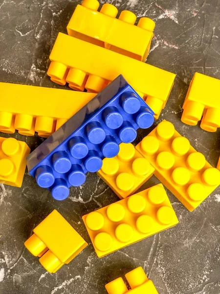 Barnens Lego Set Olika Färger Barn Spel — Stockfoto