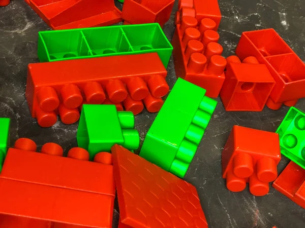 Kinder Lego Set Verschillende Kleuren Kinderspel — Stockfoto