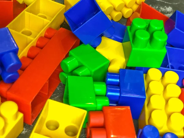 Children Lego Set Different Colors Children Game — Stock Photo, Image