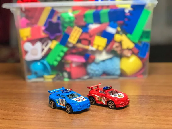 Big Box Toys Game Room While Playing — Stock Photo, Image