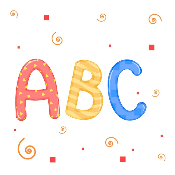 Τα παιδιά τα γράμματα A B C λευκό φόντο διανυσματικά γραφικά — Διανυσματικό Αρχείο