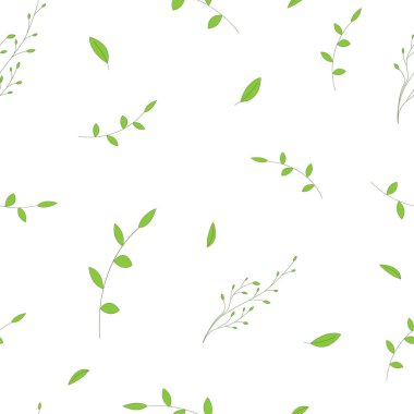 Vektör desen arka plan dalları gri ile beyaz arka plan üzerinde bırakır