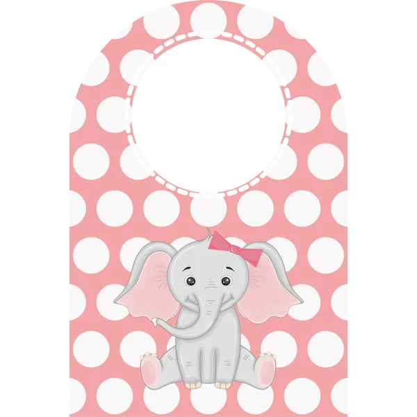Vector image with elephant for Valentine's day — Stock Vector