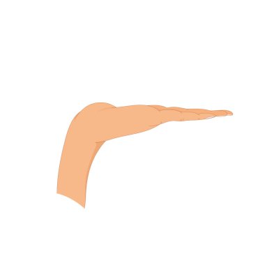 Poz ver. Karikatür tarzında erkek veya kadın el