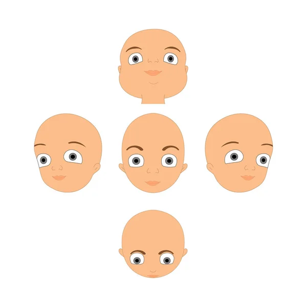Обличчя людей, які дивляться в різних напрямках — стоковий вектор