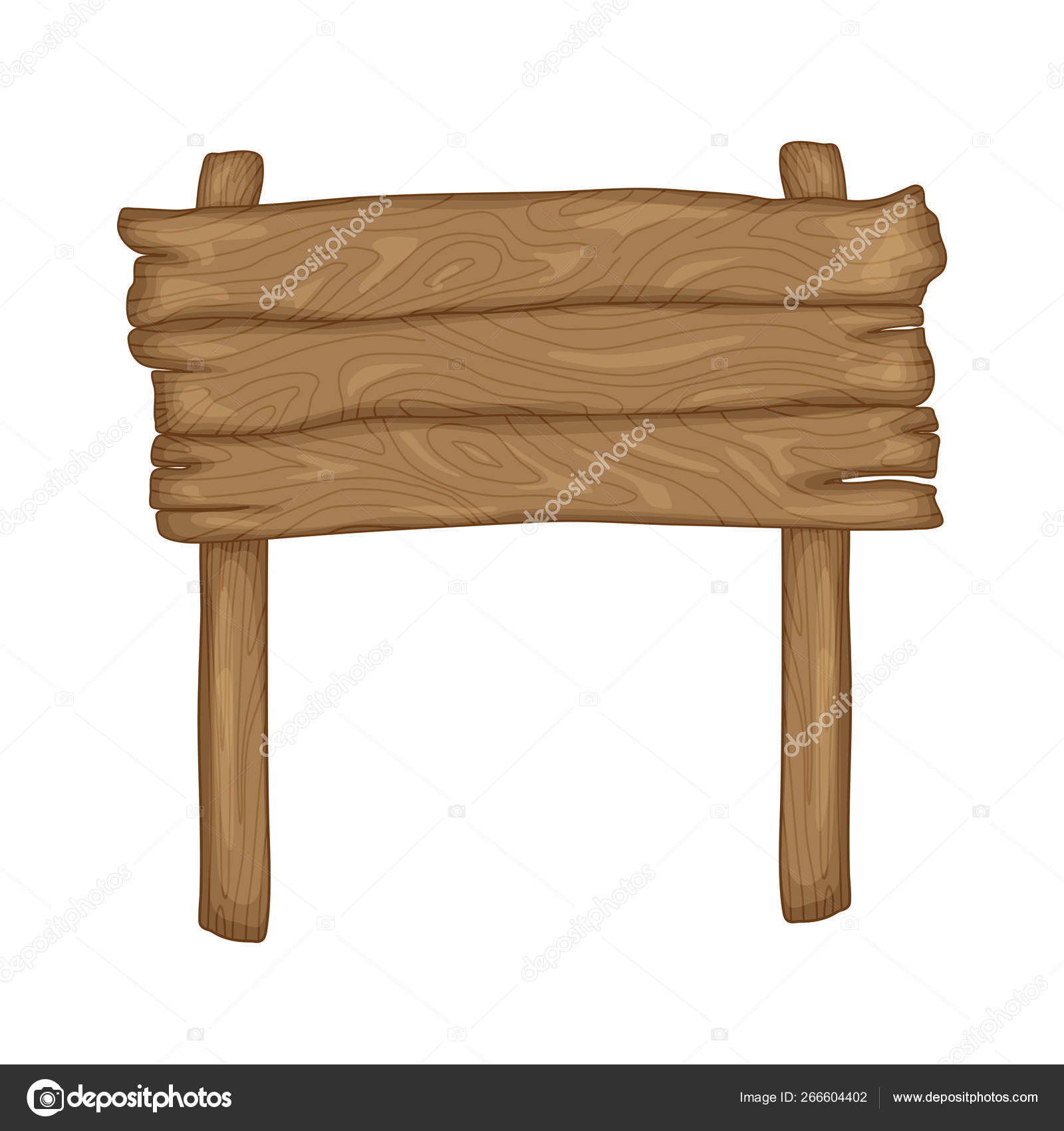 Image vectorielle Vieux panneau en bois dans le style rétro dessin animé  isolé sur fond blanc. Modèle de texte . par ©veta0003.mail.ru - 266604402, image size:1600x1700