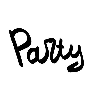 Yaz el çizilmiş fırça harfleri. Yaz tipografisi partisi - vektör illüstrasyon