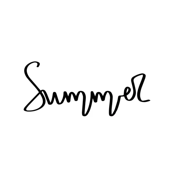 Sommer handgezeichnete Pinselbeschriftungen. Sommertypografie - Sommer — Stockvektor