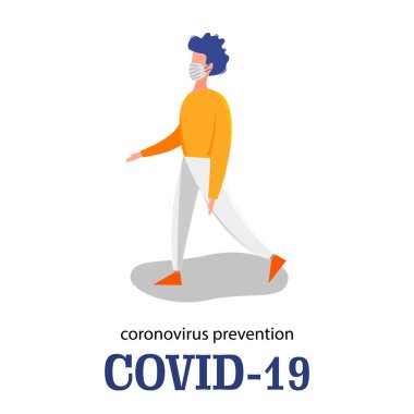 Roman Coronavirus 2019-nCoV salgını için şablon beyaz arka planda izole edildi. Salgın hastalık konsepti. Vektör düz resimleme